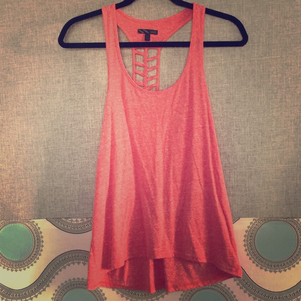 VANS brand red racerback tank w detail!